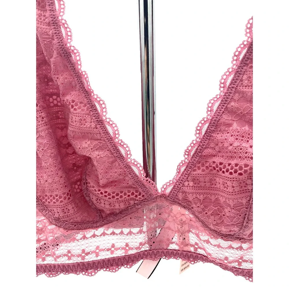 Victoria's Secret ‎ Bra Bralette Lace Style 11093727 Size Small Color Pink